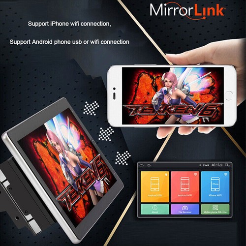 Apple Carplay Stereo FM Radio 32G Android 13 GPS Navigation BT WIFI HD 10in 2Din - Picture 8 of 13