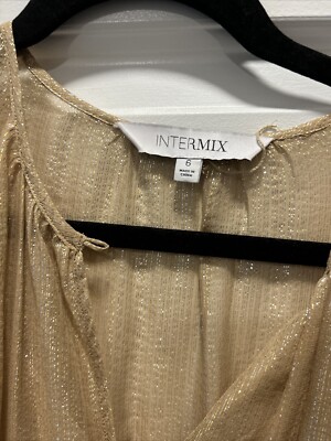 Intermix Gold Sheet Dress | eBay