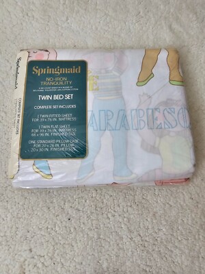Vintage Springmaid 80s 90s Twin Sheet Set - ''Ballet Class'' Ballerina Print #6242