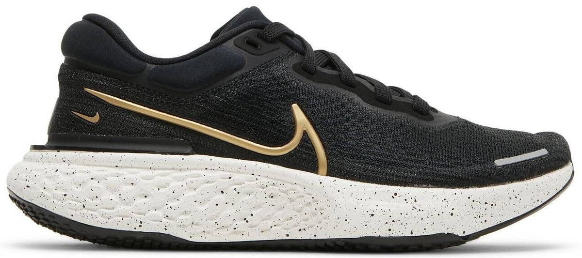 Nike ZoomX Invincible Run Flyknit Black Gold CT2228-004 size 6/7.5Women’s Nike ZoomX Invincible Run Flyknit Black Metallic Gold W for  main image 2