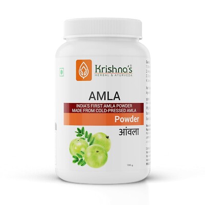 KRISHNA'S HERBAL & AYURVEDA Amla (Phyllanthus Emblica) Powder - (100 Gm)