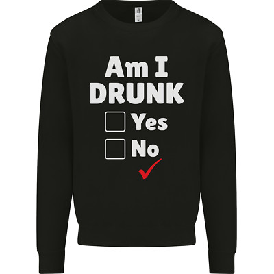 Bin ich betrunken lustiges Bier Alkohol Wein Apfelwein Kerl Kinder Sweatshirt Pullover