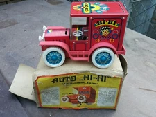 VINTAGE TOY CAR NORMA AUTO HI HI TIN METAL BATT.OPER. TOY 70's USSR RUSSIA BOX