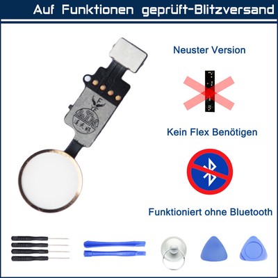 YF Universal Home Button Für iPhone 7 8 Plus Endversion Return Funktion Gold