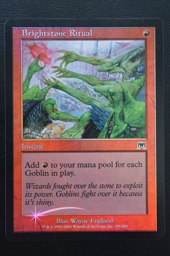 Magic The Gathering MTG BRIGHTSTONE RITUAL FOIL Onslaught LP Lightly Played