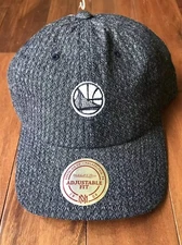 Golden State Warriors Mitchell & Ness NBA Reverse Denim Slouch Strapback Cap Hat