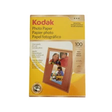 Kodak Photo Paper 4x6 Gloss 100 Sheets Instant Dry Inkjet Compatible 48lb 6.5mil