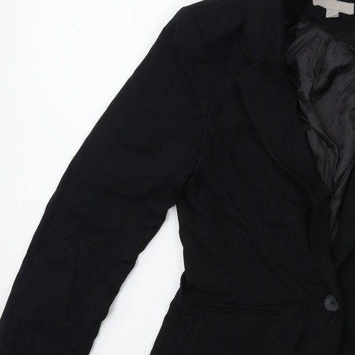 H&M Womens Black Polyester Blend Blazer Size 6 - Picture 11 of 12