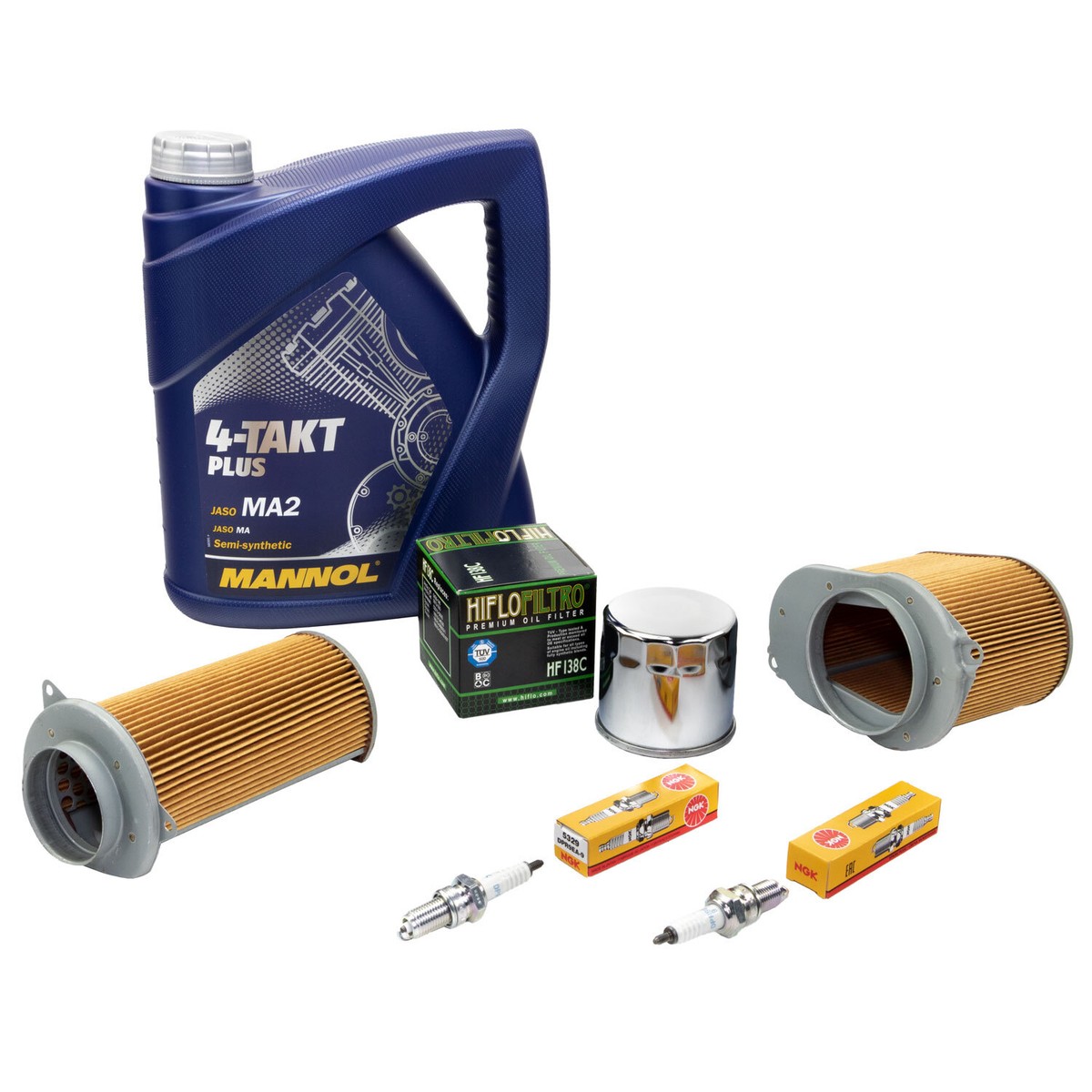 Kit Riparazione Per Decespugliatore - Filtro Aria + Candela Di Accensione | Compatibile Con STIHL FS200, FS250, MM55 E Altri