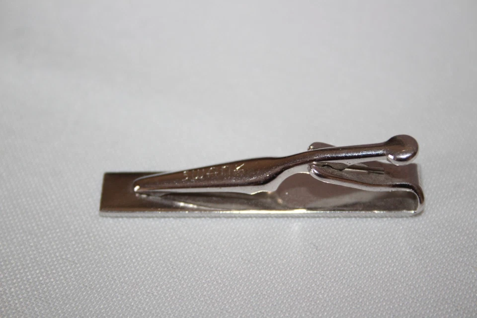 LOTE de 2 broches de corbata SWANK color dorado con madreperla - barra de corbata color plata Foto 4 de 4