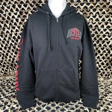 NEW HK Army Arch Zip-Up Hooded Sweatshirt - Black - Small