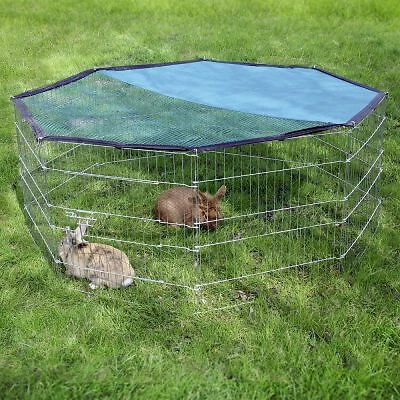 8 Sided Large Rabbit Run With Sun Protection Rabbit Small Pet Play Pen