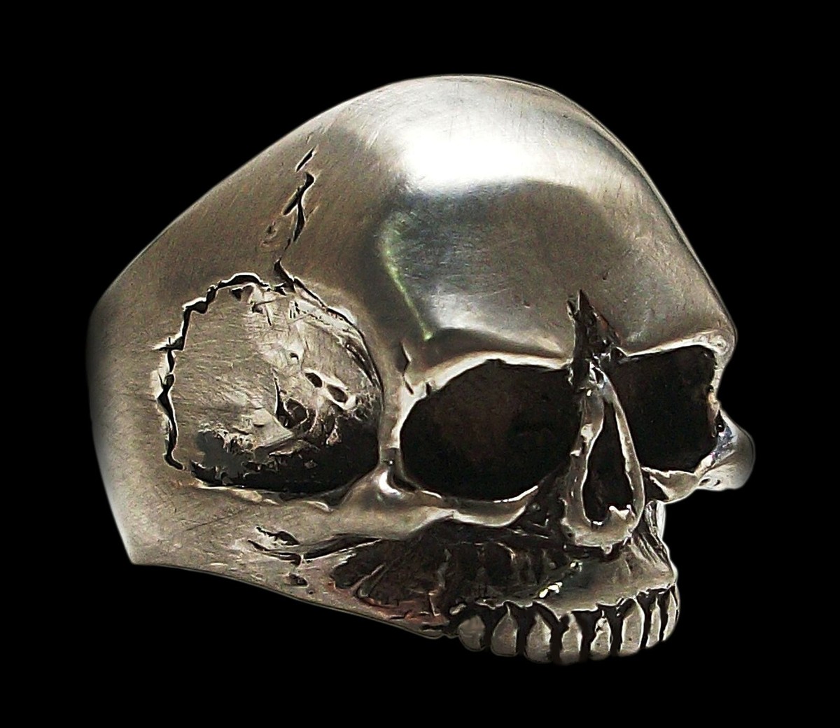 Skull Ring, Sterling Silver Keith Richards Skull Ring, All Sizes