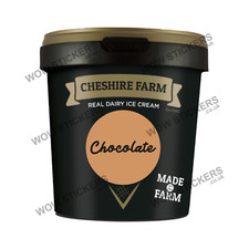 Eiswagen Aufkleber Cheshire Farm Schokoladenwanne Topf Shop Cafe Decal