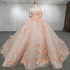 Princess Sweetheart Quinceanera Dresses Ball Gown 3D Flower Sweet 16 Party Dress