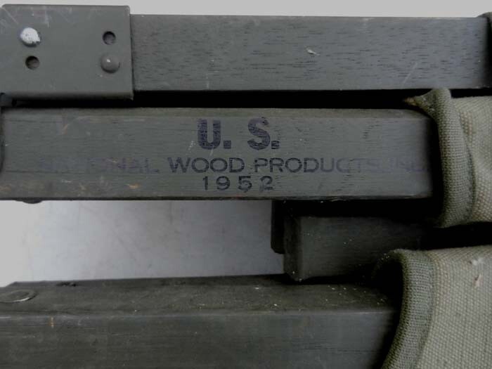 1952 US ARMY Korean War Surplus New Old Stock Never Used Wood & Canvas