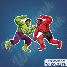Marvel V1 Hulk vs Hulk Decal Sticker