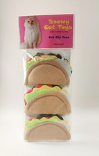 Catnip Taco 3 Pack Snowy Cat Toys Made in USA