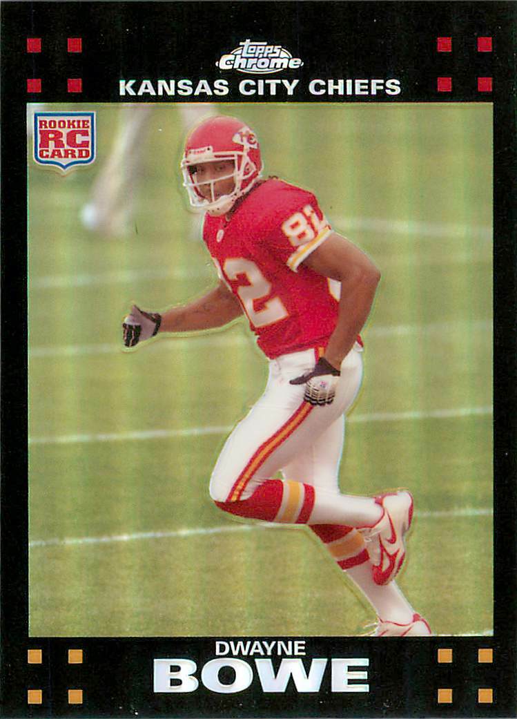 DWAYNE BOWE 2007 Topps Chrome ROOKIE REFRACTOR RC #TC203 Chiefs