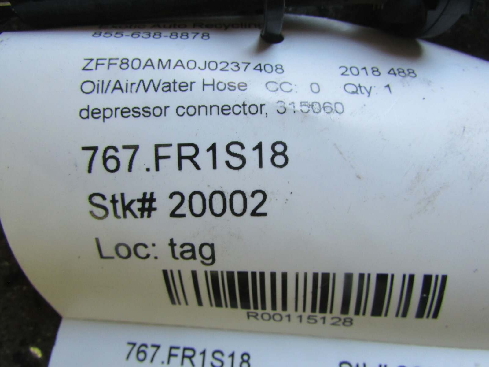 Ferrari 488, Depressor Connector, Used, P/N 315060