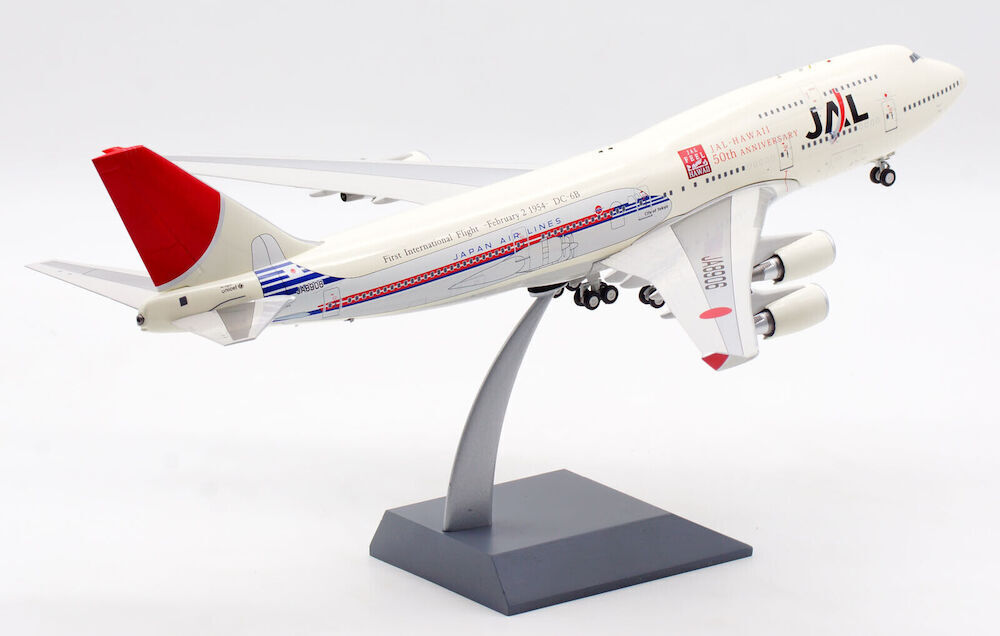 B-JAL-744-DC6 JAL Japan Airlines B747-400 50th Anv JA8906 Diecast 1/200 AV  Model