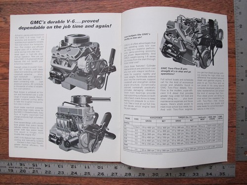 Original 1969 69 GMC Commercial School Bus Dealer Sales Brochure - Picture 4 of 5