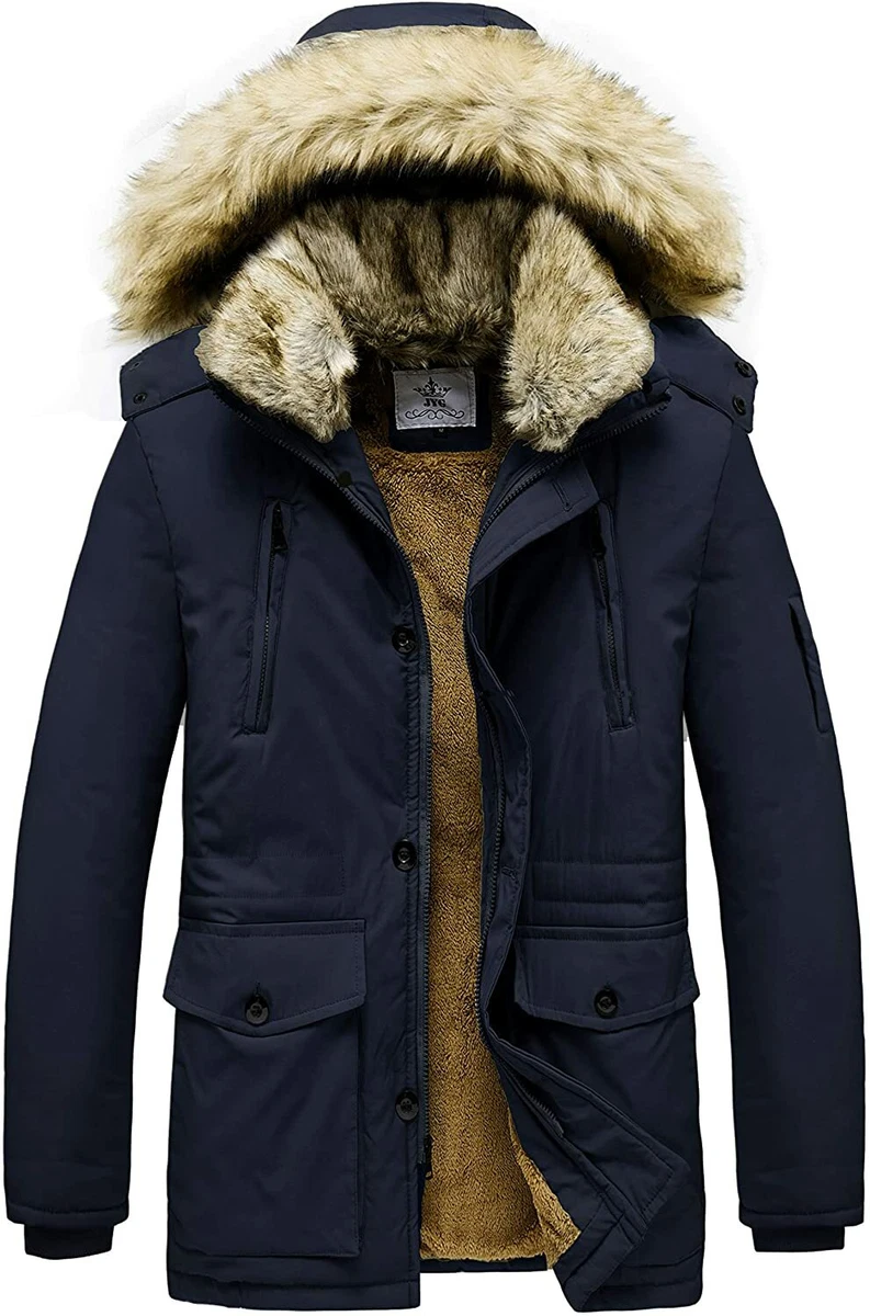 Fur lined winter jacket mens sale