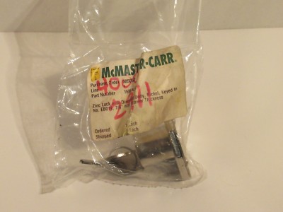 MCMASTER-CARR 1686A342 7/8'' THICK ZINC LOCK W/DIAMOND BODY KEYED TO EB019 NEW