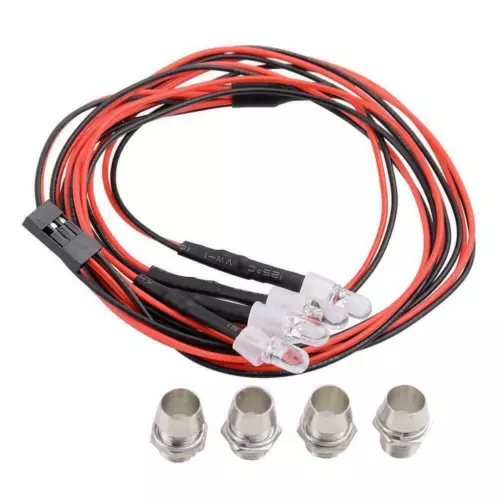 3-Set 1/10 1/8 Upgrade 4 LED Light Headlight Taillight 5mm For HSP RC Cars HOT - Picture 4 of 10