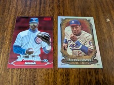 (2 Cards) 2024  Sammy Sosa Topps Ginter Hot Box #291 + Stadium Club Red #83