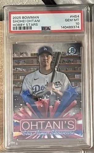 2025 Bowman Shohei Ohtani Hobby Stars Chrome #HS-4 Dodgers PSA 10 GEM MINT