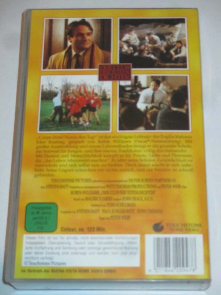 Touchstone - Der Club der toten Dichter - VHS/Drama/Robin Williams/Peter Weir - Bild 2 von 2