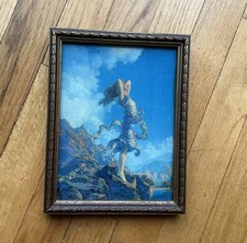 Maxfield Parrish “Ecstasy” Edison Mazda Cropped Calendar Antique Print 7” X 9”