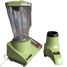 VINTAGE PROCTOR SILEX 12 Speed Blender Plus Juicer MCM Avocado Green Works Retro