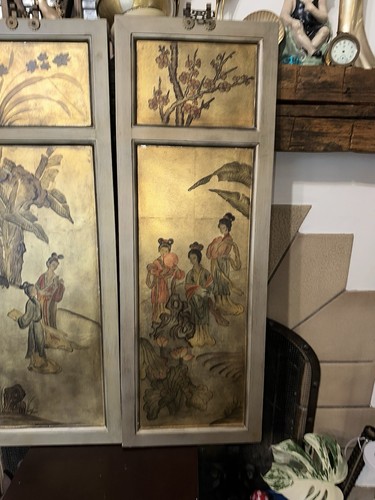 Vintage Paar japanische Fensterscheiben - Bild 12 von 16