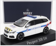 NOREV 473944 PEUGEOT - 308 SW STATION WAGON MUNICIPAL POLICE 2018 - WHITE - 1/4