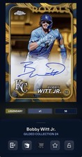 TOPPS BUNT DIGITAL 2024 GILDED BOBBY WITT JR BLUE AUTO ROYALS 50CC LEGENDARY