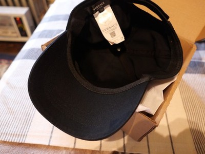 VERSACE MEDUSA GOLD STUDDED BASEBALL BLACK CAP HAT | eBay