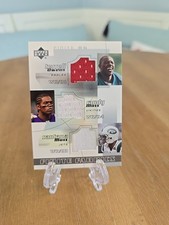 2004 Upper Deck Triple WR Finite Fabrics Randy Moss Terrell Owen's Santana Moss 