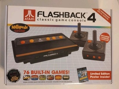 Atari Flashback 4 Classic Game Console W/ 2 Wireless Controllers - Working