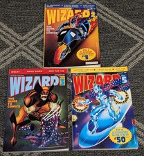 Wizard Magazine #'s 2 3 5 1991-92 Ghost Rider Wolverine Silver Surfer Covers +