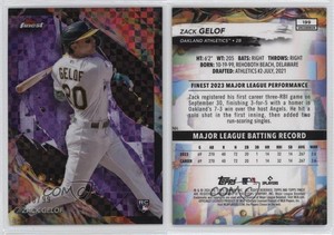 2024 Finest Uncommon Purple Checkerboard Refractor /99 Zack Gelof #199 Rookie RC