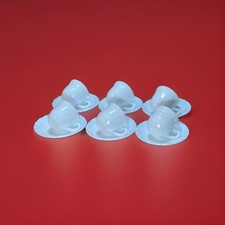 coffe latte cups and saucers set for six