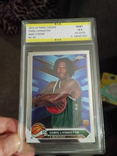 2023 2024 Topps Chrome NBA CHRIS LIVINGSTON ROOKIE GRADED OCG 8.5