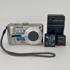 Panasonic Digital Camera Lumix DMC-TZ3 7.2MP Silver Tested W/ Battery  SD Card