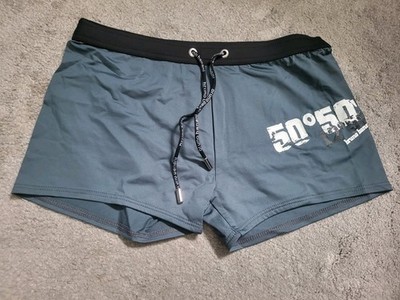 Bruno Banani Mens Get Closer Swim Short - Teal & Black - Size M / 32in - NWT