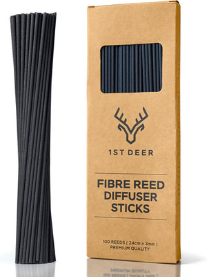 Fiber Reed Sticks   100 Pcs Black Reed Diffuser Sticks for Essential Oil Arom...