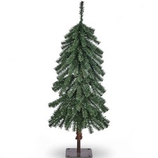 4FT Cedar Christmas Tree,190 PVC Tips,80 Warm White Lights w/8 Modes,Battery Box