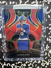 2025 Panini Select Jaxson Dart RC-Draft Selections Red Prizm Patch Giants Rookie
