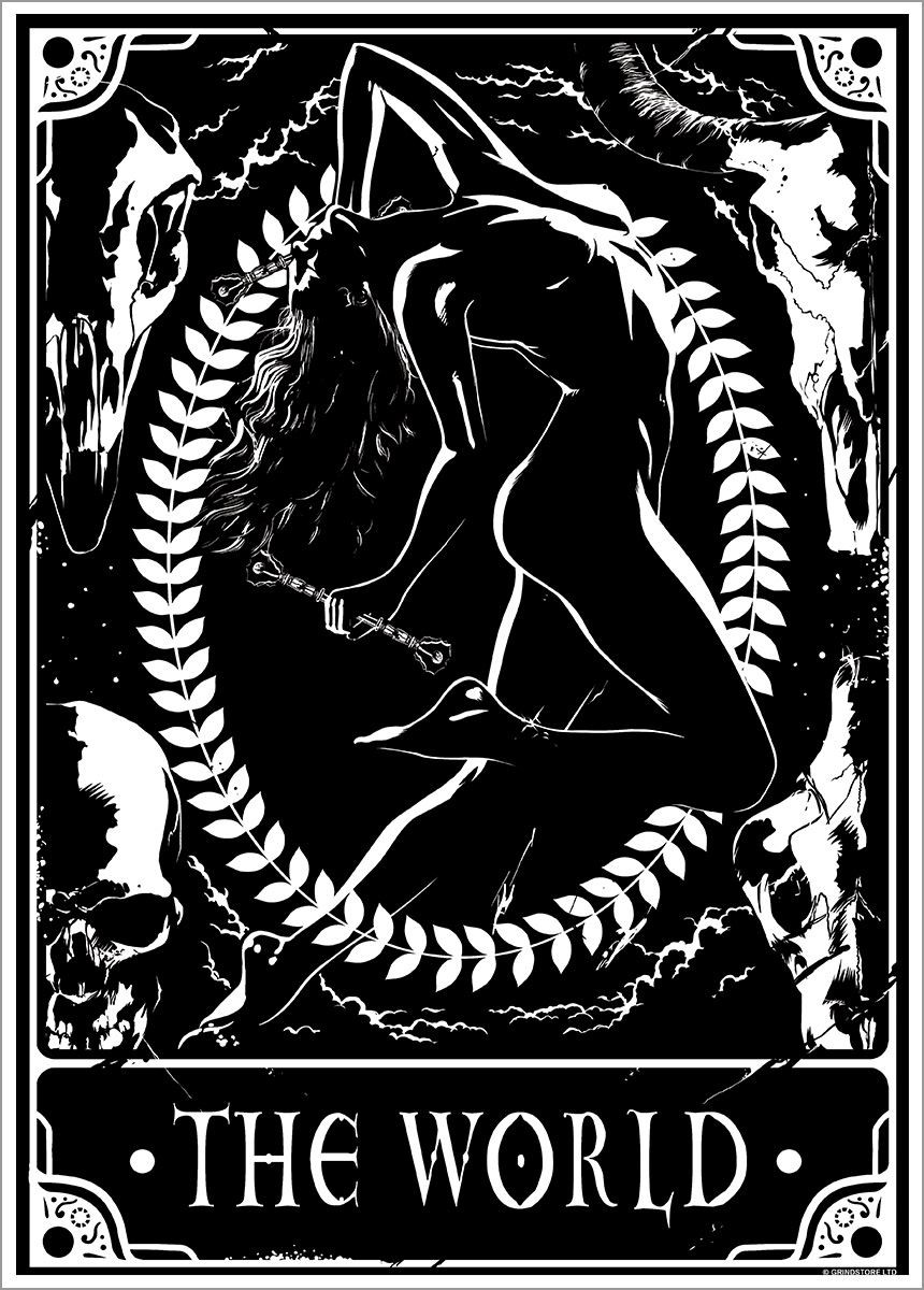 Laminated Deadly Tarot - The World Mini Poster